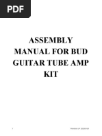 Assembly Manual For Bud Guitar Tube Amp KIT