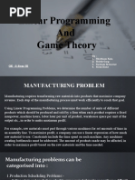 Linear Programming and Game Theory: GE - 3, Sem-III