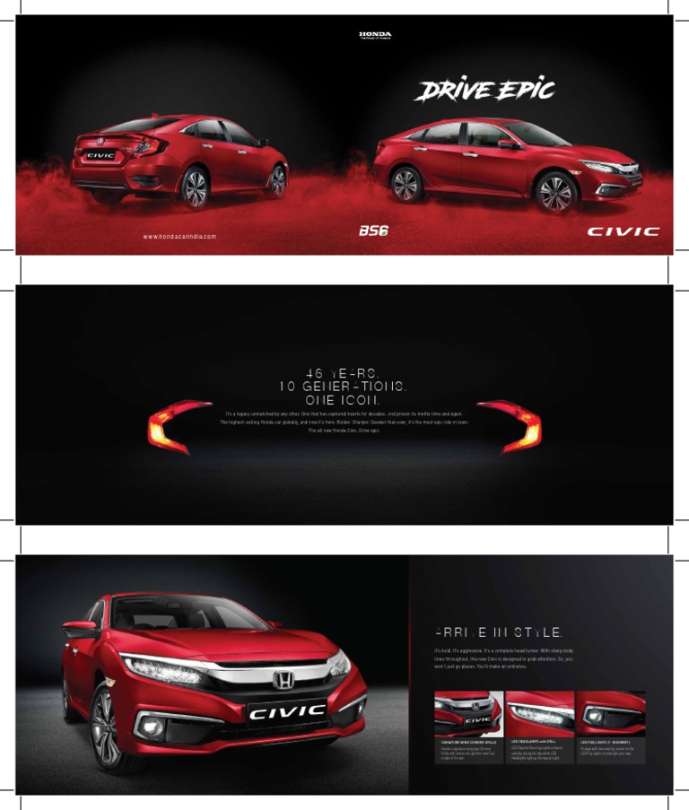 Honda Civic Brochure Pdf Transmission Mechanics Airbag