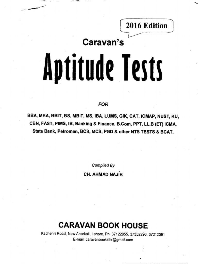 Caravan Aptitude Test Book PDF PDF