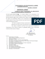 Notification (Modification in Final Transcript To Circumvent Issuance of Provisional Certificate) PDF