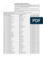 The University of Agriculture Peshawar Provisionally Selected Merit List of Bs (CS) Fall 2020