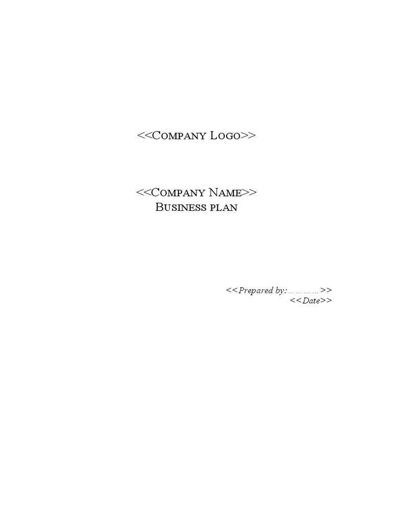 Startup business plan template pdf image