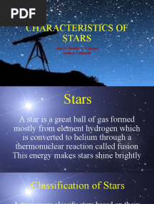 Characteristics of Stars