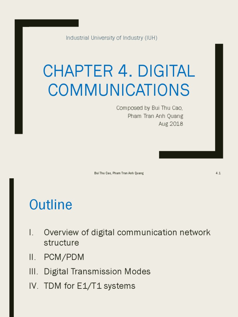 Chapter 4. Digital Communications PDF | PDF | Data Transmission | Media ...