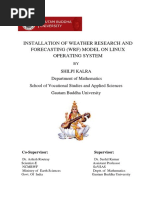 Installation of Weather Research and Forecasting (WRF) Model On Linux Operating System