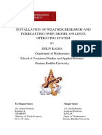 Installation of Weather Research and Forecasting (WRF) Model On Linux Operating System