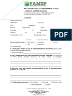 Modelo de Formulario de Avaliacao Preliminar de Passivo Ambiental em Area Industrial