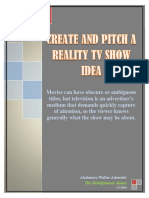 How To Create and Pitch Areality TV Show