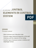 Final Control Elements in Control System