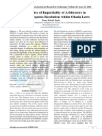 The Guarantee of Impartiality of Arbitrators in Contractual Disputes Resolution within Ohada Laws