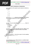 CS201 - Introduction To Programming - UnSolved - FINAL Term Paper - 01 PDF