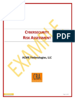 Ybersecurity ISK Ssessment: ACME Technologies, LLC