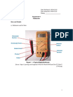 Experiment 2 Multimeter Data and Results