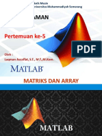 Matriks dan Array Pertemuan 5