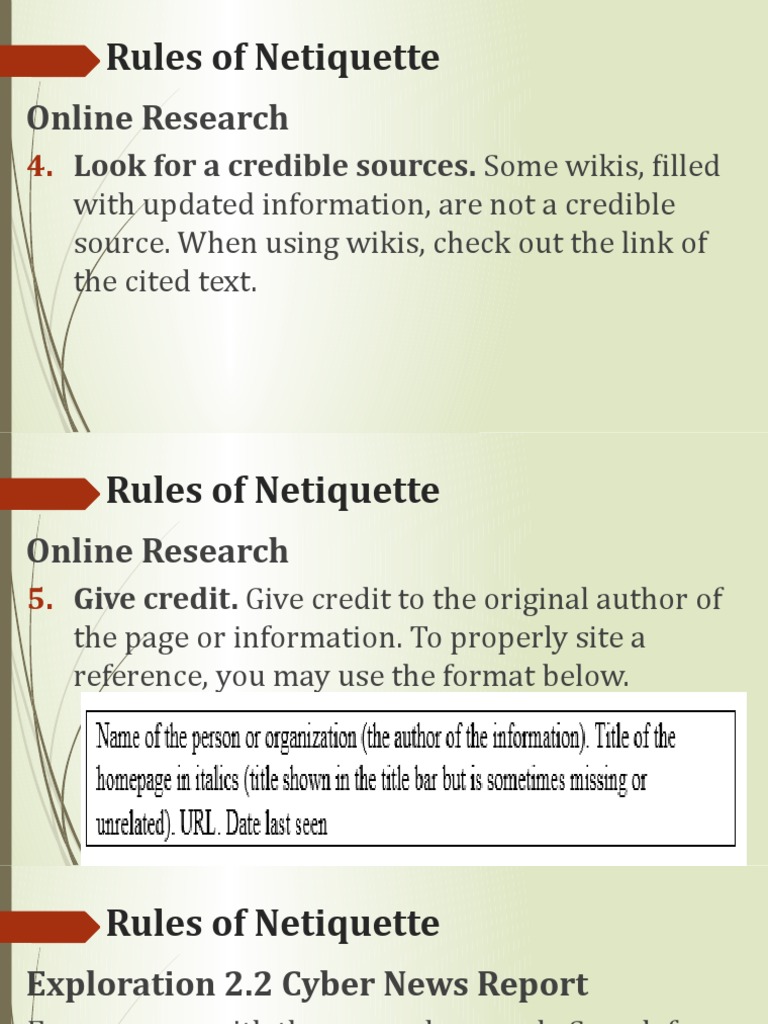 Netiquette Rules for Online Research | PDF | Social Science | Computers