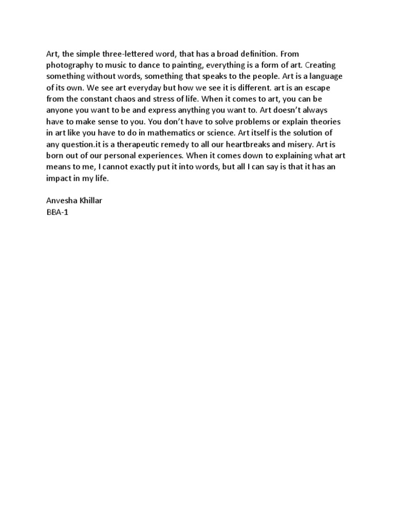 What Art Means To Me PDF