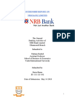 Internship Report On NRB Bank Limited