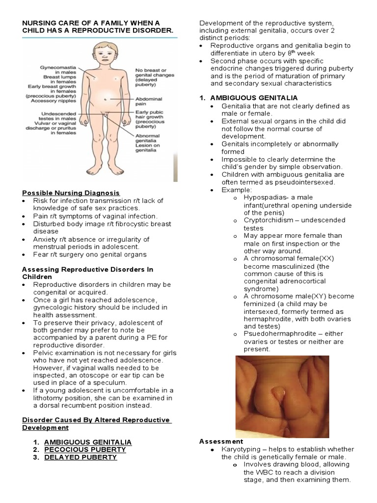 Pediatric Reproductive Disorders Care | PDF | Menstruation | Menstrual ...