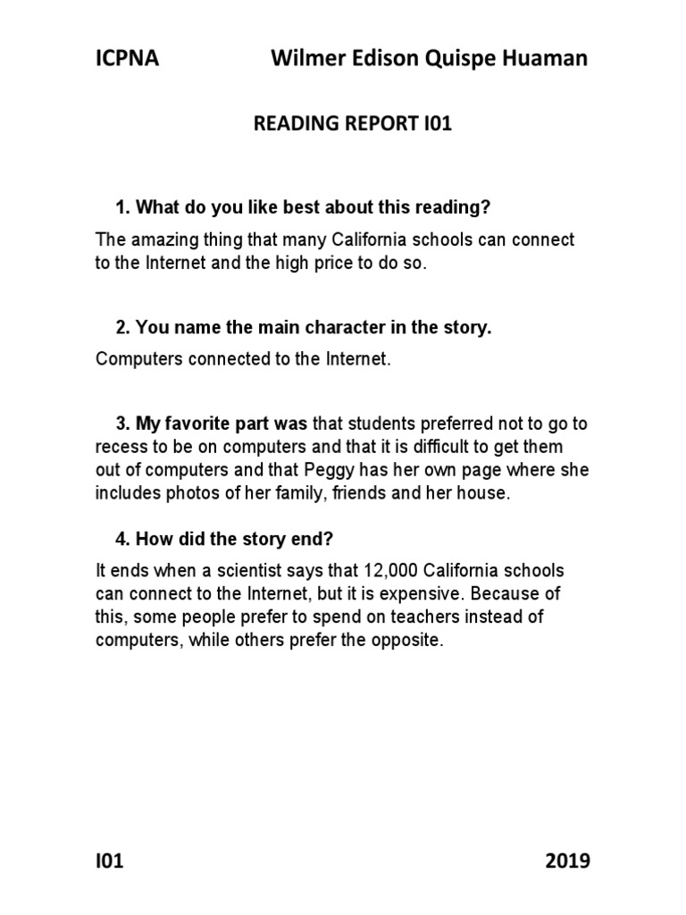 Reading Report I01 | PDF