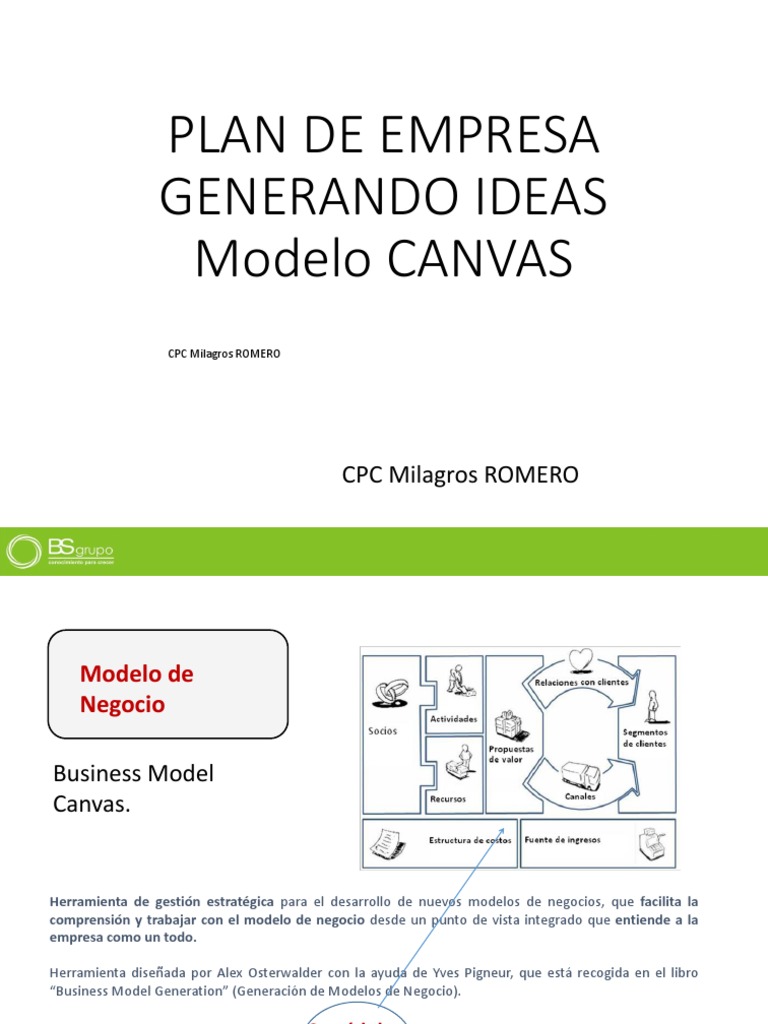 02 Plan de Negocio Modelo Canvas | PDF | Modelo de negocio | Mercado ...