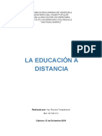 Ensayo #1 La Educación A Distancia