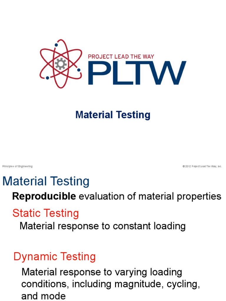 Material Testing: Principles of Engineering | PDF | Deformation ...