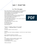 Topic 1 Small Talk PDF