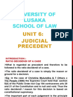 Legal Process Unit 6 Judicial Precedent