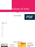 Prepositions of Time