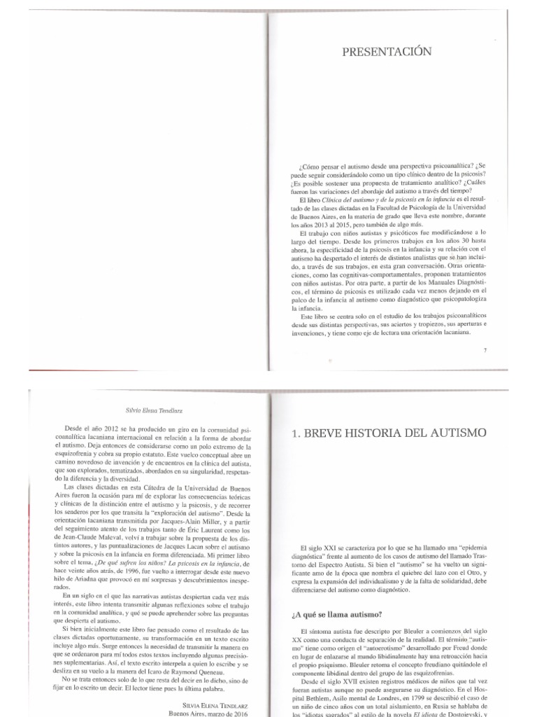 70 Tendlarz Clinica Del Autismo y de La Psicosis en La Infancia PDF PDF