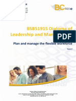 BSB51915 Diploma of Leadership and Management: BSBMKG520 Plan and Manage The Flexible Workforce