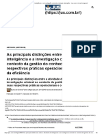 Atividade de Inteligência e A Investigação Criminal - Principais Distinções - Jus - Com.br - Jus Navigandi PDF