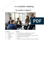 A Report On A Student Meeting Learn How To Write A Report