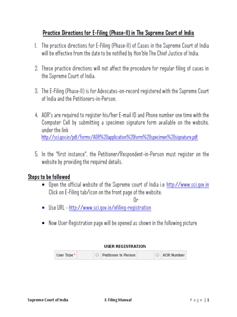 E Filing PDF | PDF | Provisional Application | Supreme Courts