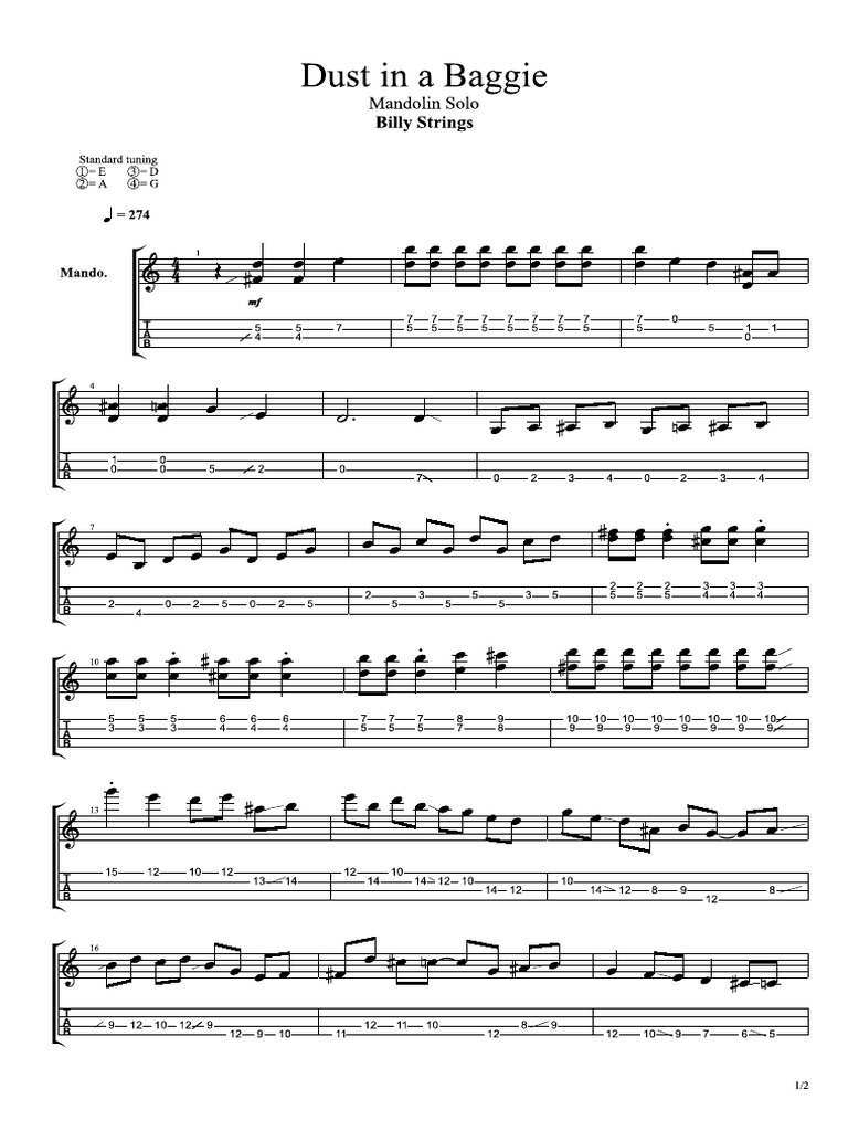 Dust in A Baggie Mandolin Solo PDF PDF