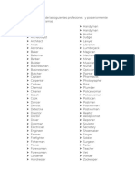 Tercer Trabajo Professions Vocabulary PDF