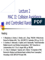 MAC II: Collision Avoidance and Controlled Random Access: Reading