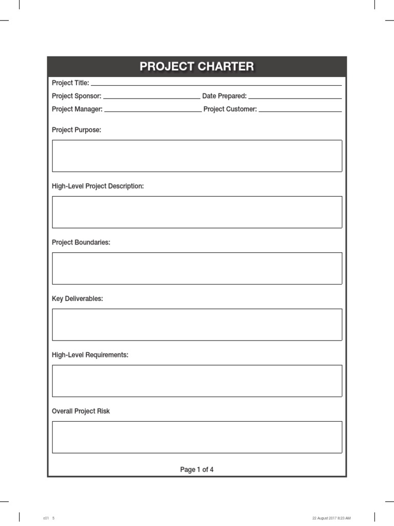 Project Charter Template Overview | PDF