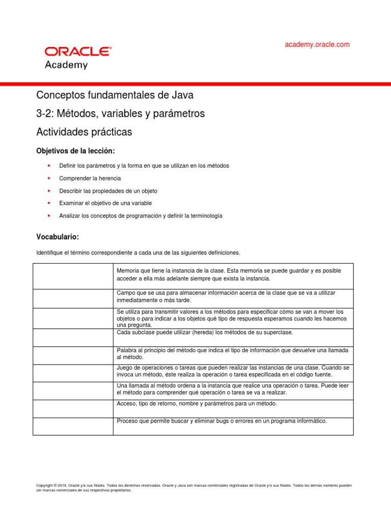 JF 3 2 Practice Esp PDF | PDF | Método (programación de computadora ...