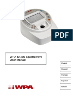WPA S1200 Spectrawave User Manual: English