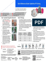 Quick Reference Guide: Qualitative Fit Testing: Part 1 - Sensitivity Testing (The "Taste Test") Part 2 - Fit Testing