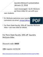 Slides From Dr. Saundra Mcguire'S Presentation at Penn State, February 12, 2018