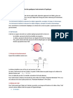 Etude de Quelques Instruments D'optique