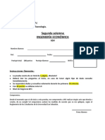 Segunda Prueba Solemne - Ingeniería Económica - Iván Valenzuela Klagges