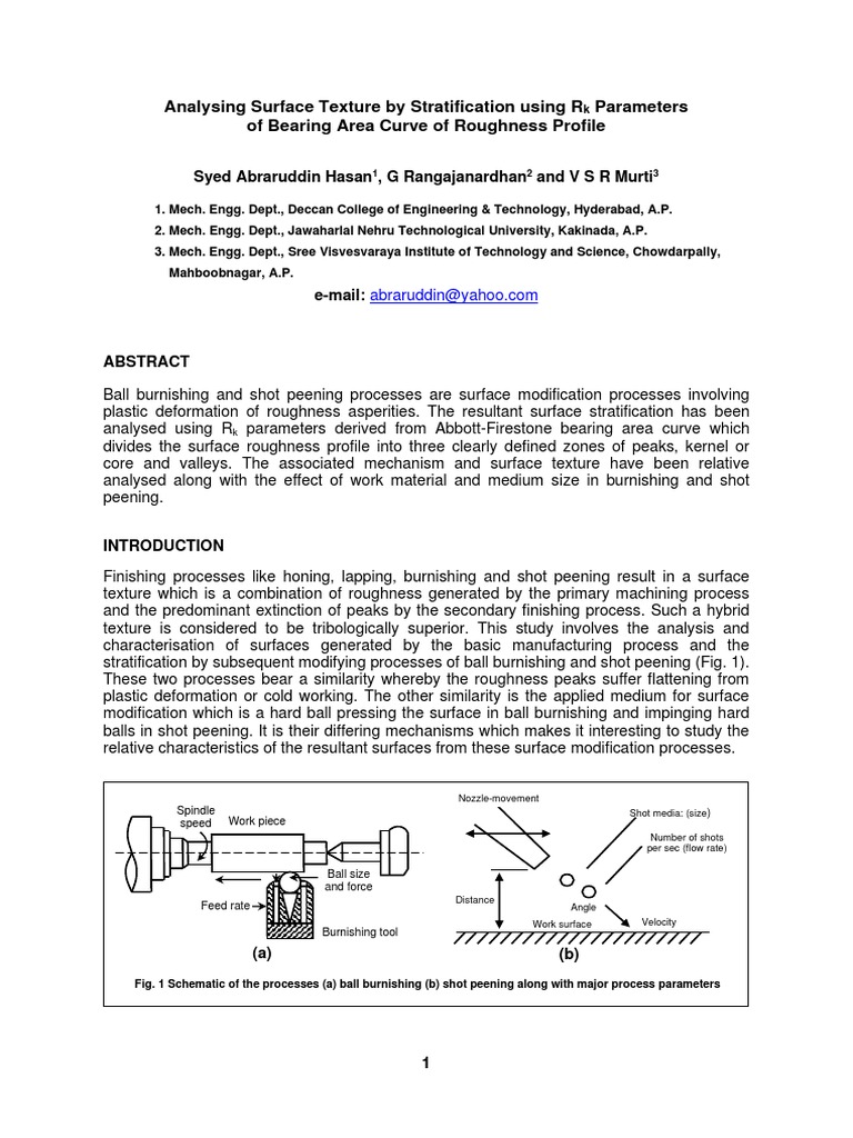 Surface Texture Analysis with Rk Parameters | PDF | Surface Roughness ...