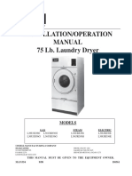 Installation and Operation Manual for 75 Lb. Laundry Dryer