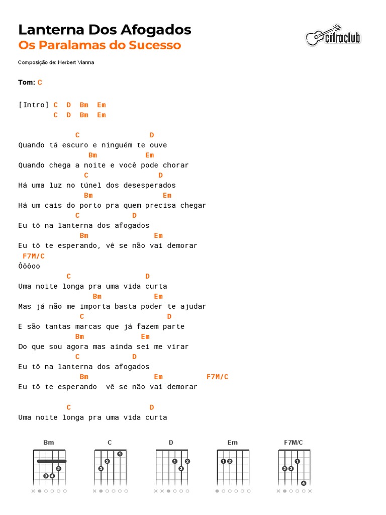 Cifra Club Os Paralamas Do Sucesso