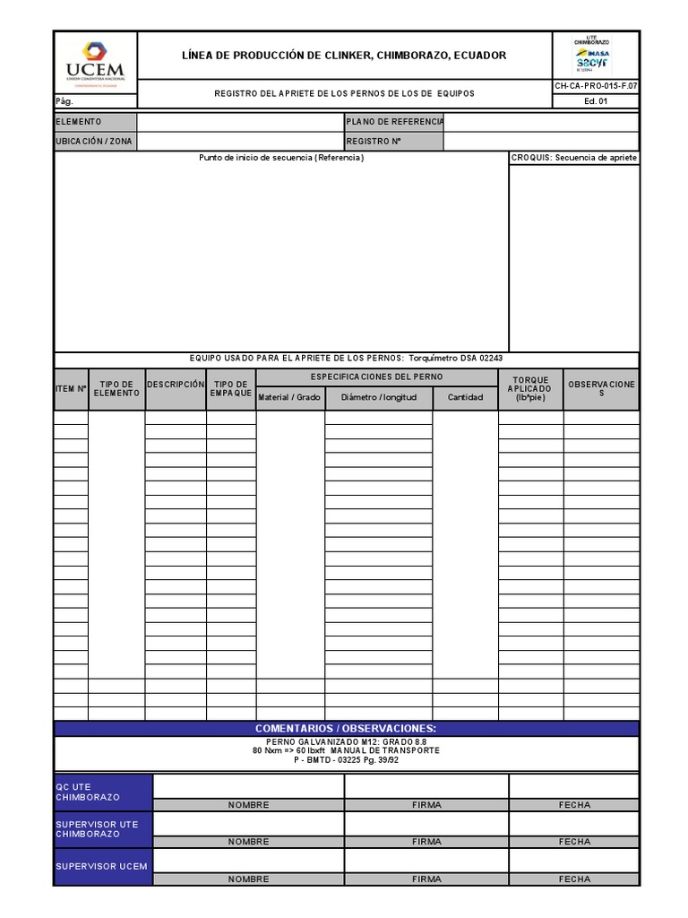 Registros de Torque | PDF