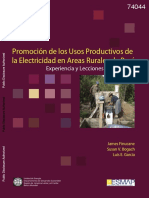 Promoción de Los Usos Productivos de La Electriciad